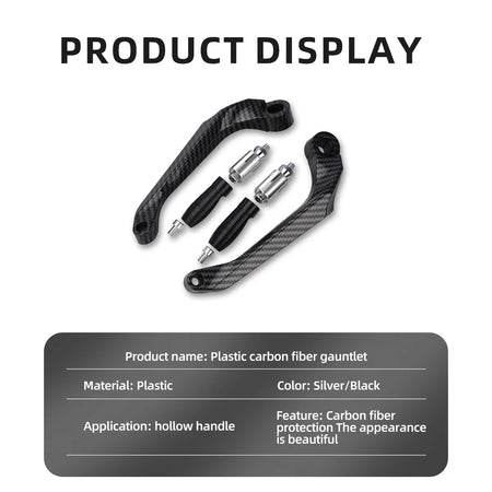 Motorcycle Brake Clutch Lever Hand Guard Protector &ndash; Durable Carbon Black Design