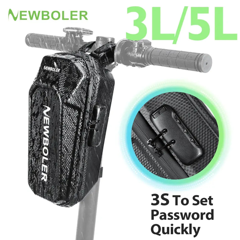 Waterproof Hard Shell Scooter Bag With Password Lock 3L 5L by InterCyprus Trading Ltd