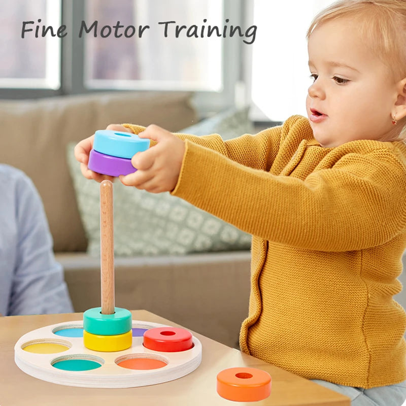 Wooden Building Blocks &ndash; Montessori Rainbow Blocks