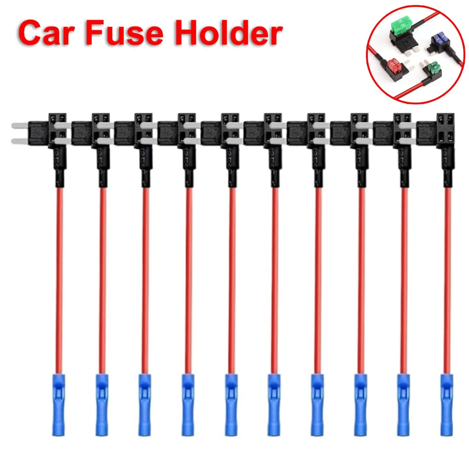 10 Pack 12V Auto Fuse Holder Tap Adapter For Micro Mini Standard ATM Blade Fuses