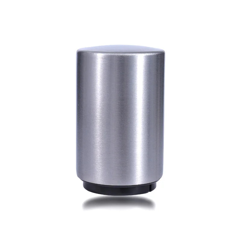 Automatic Beer Bottle Opener | Stainless Steel, Magnet, Push Down Silver