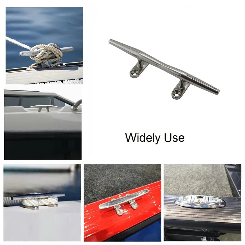 AISI 316 Deck Cleat 4-12 Inch &ndash; Marine Grade Resistant