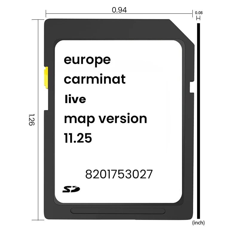 Carminat Live 11.25 Map Card &ndash; 2025 Maps And Speedcams