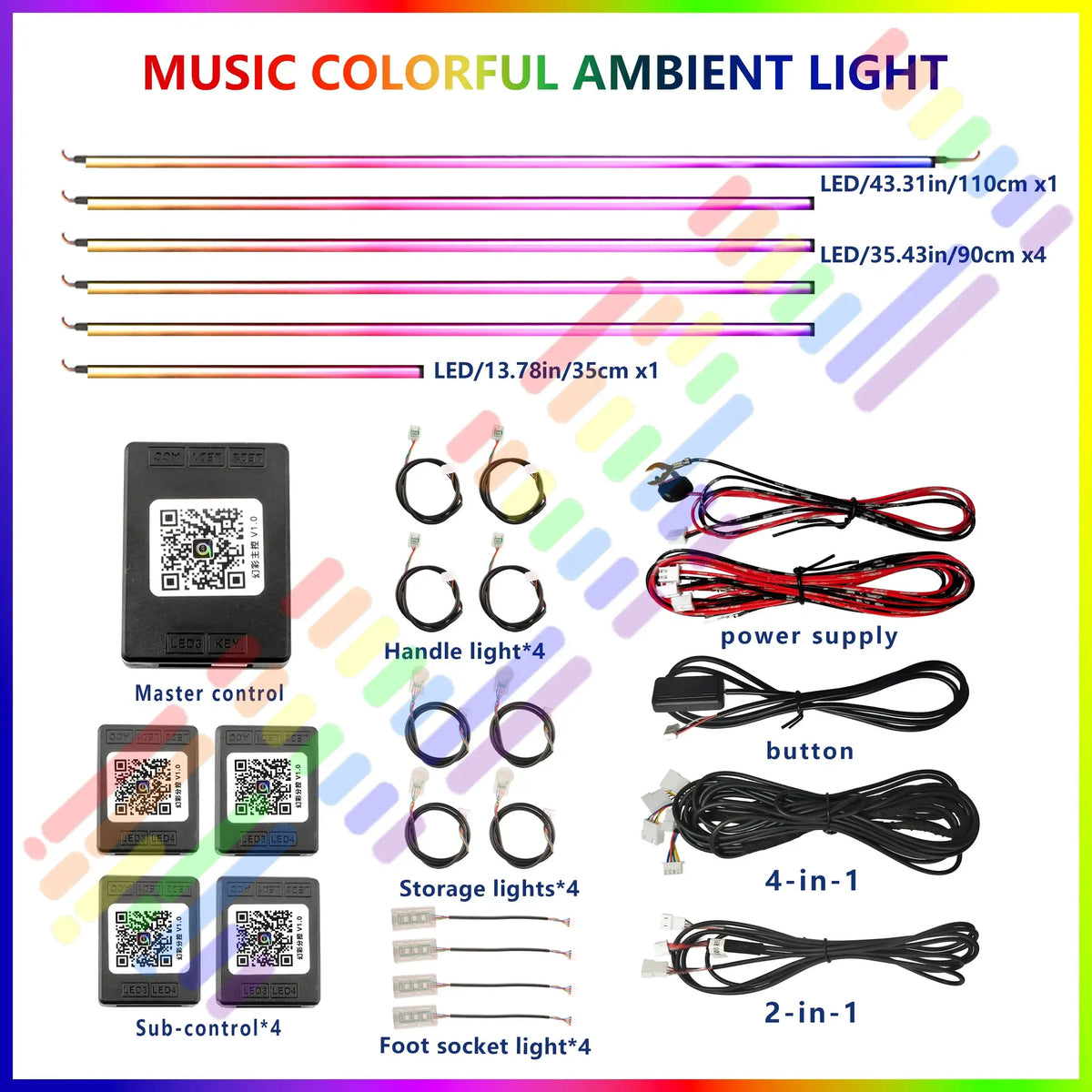For Changan CS35 Plus 2019~2026 2020 2021 RGB Car Interior Ambient Lights Strips Breathing Lighting Kit App Control LED strips by InterCyprus Trading Ltd