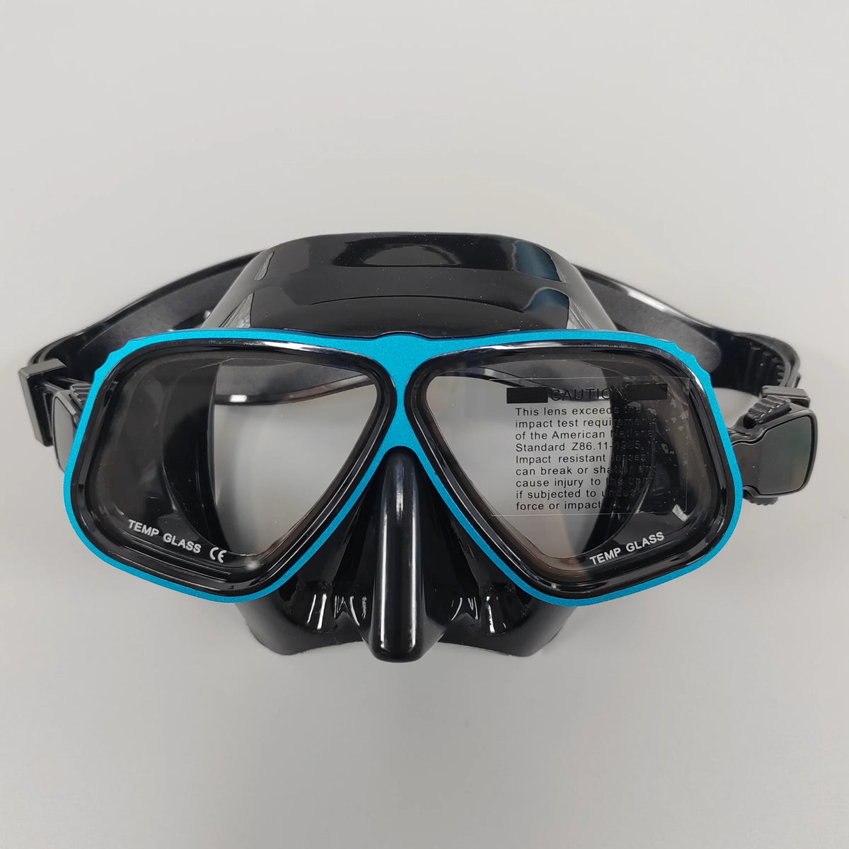 Aluminum Frame Diving Mask with Adjustable Eyeglass Configuration for Snorkeling and Scuba blue