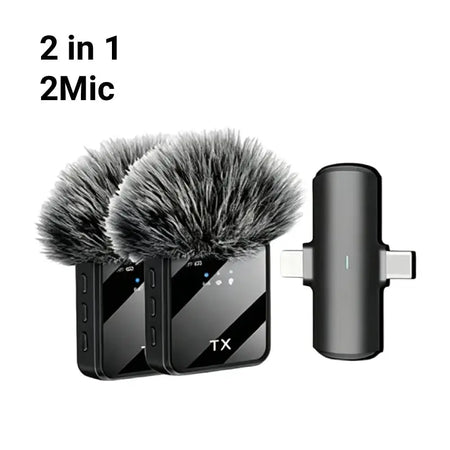 KEBIDUMEI Wireless Lavalier Microphone for iPhone Android 3.5mm for Radio Live Recording Noise Reduction Mini Microphone by InterCyprus Trading Ltd