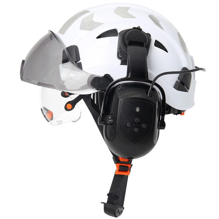 SF06 CR08 Construction Helmet Bluetooth 5.0 &ndash; Noise Guard CR08 B with earmuffs