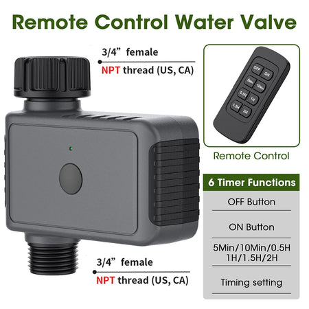 Intelligent Irrigation Timer &ndash; Automatic Remote Control Watering System US version(NPT)