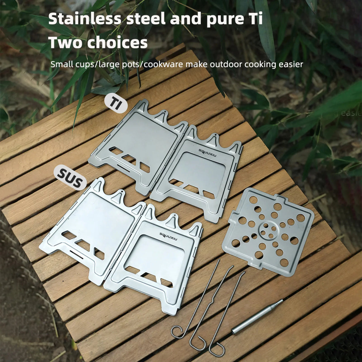 Outdoor Mini Fire Pit Stove &ndash; Lightweight Titanium Pro