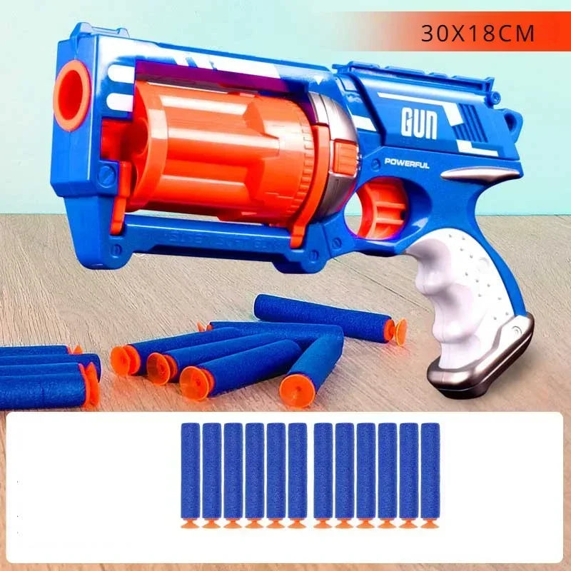 Kids Foam Dart Blaster Gun Blue