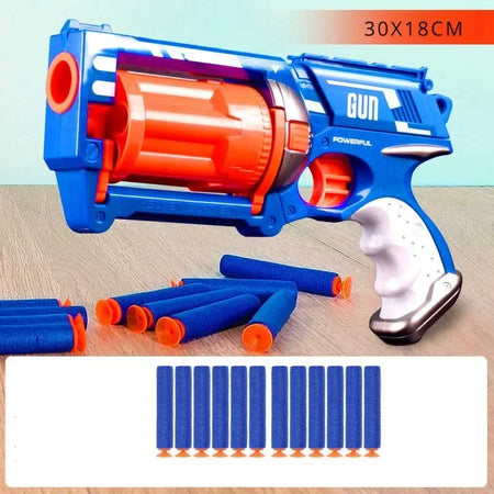 Kids Foam Dart Blaster Gun Blue