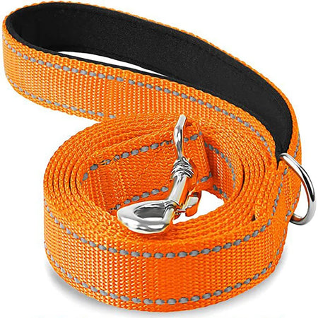 Durable Night Reflective Pet Leash and Harness for Dogs Orange / 1.5cmx150cm