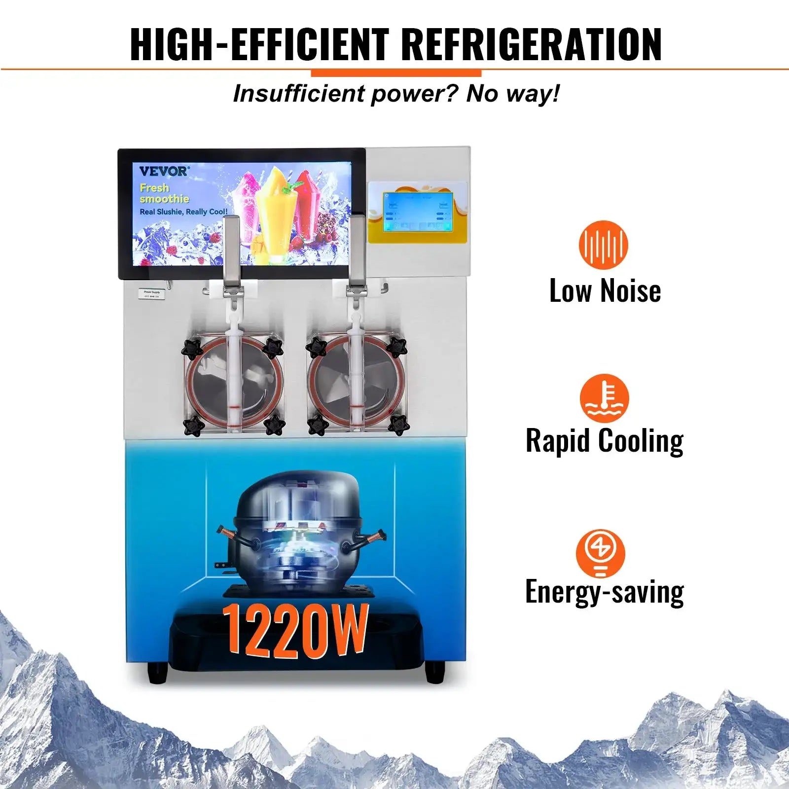 8L Slushy Margarita Machine Double Bowl Smoothie