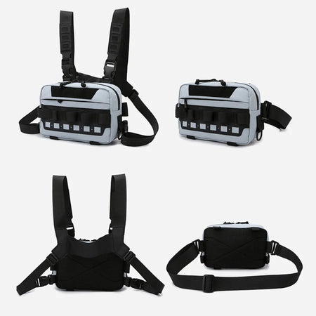 Fishing Tactical Chest Rig Bag - Durable MOLLE Front Vest