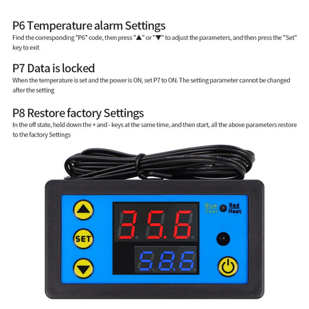 Digital Temperature Controller With Remote - NTC Sensor