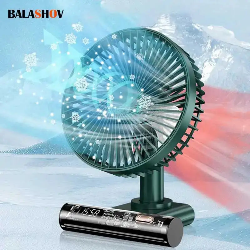 USB Desk Fan With 4 Speeds Quiet Operation 3600mAh Battery