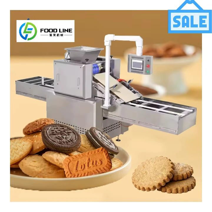 Macchina automatica per la produzione di biscotti in vendita con controllo touch screen per biscotti sandwich soda morbidi e duri da 100 a 1250 chilogrammi all'ora
