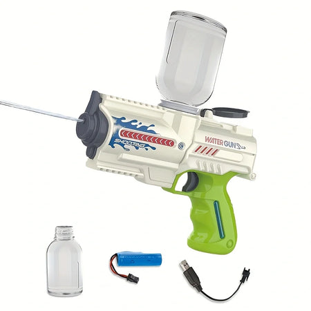Water Gun 8001B &ndash; High-Pressure Full Automatic Beach Toy C-White green