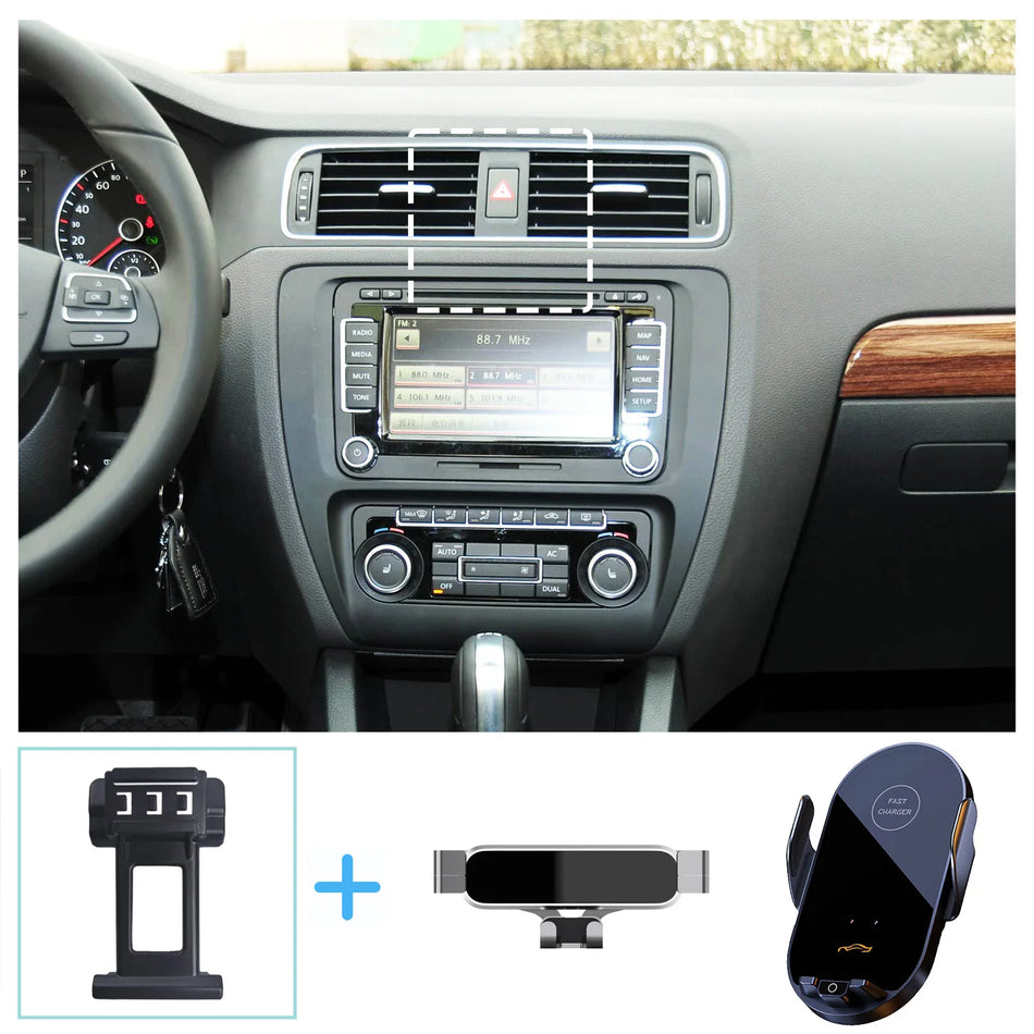 Volkswagen Jetta 2012 2014 Trådlös Laddning Telefonhållare