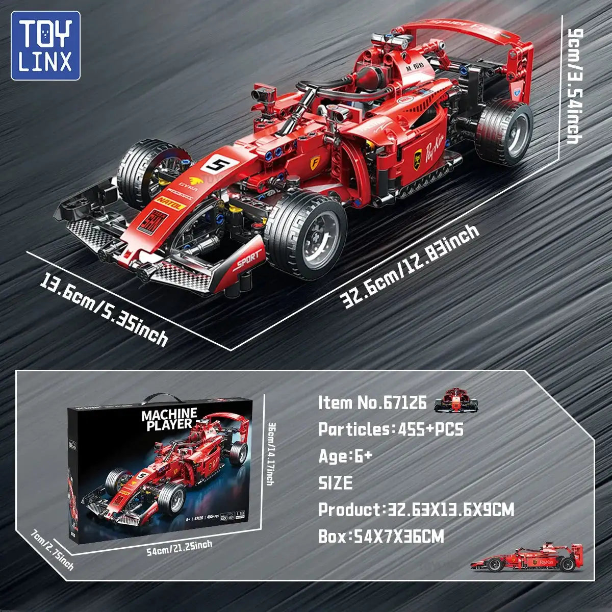 ToylinX Rc Race Cars Building Sets Remote Control Model Kit