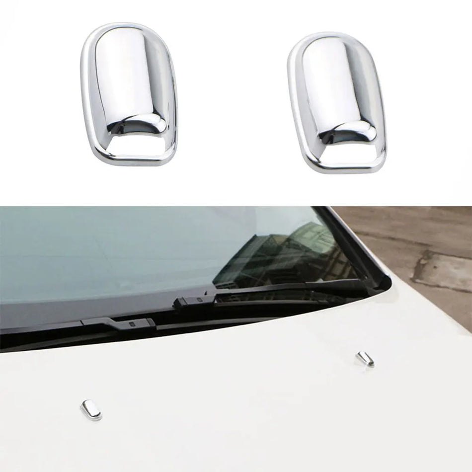 Ford Fiesta MK7 2009 til 2016 Forrude Sprøjtedyser Dæksler ABS Krom 2 stk.