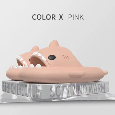 MINISO 2024 Summer Shark Slippers - Fun Anti-Skid Flip Flops for Kids and Adults