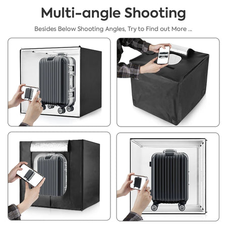 Light Box Photo Tent &ndash; Three Dimming Lights Included