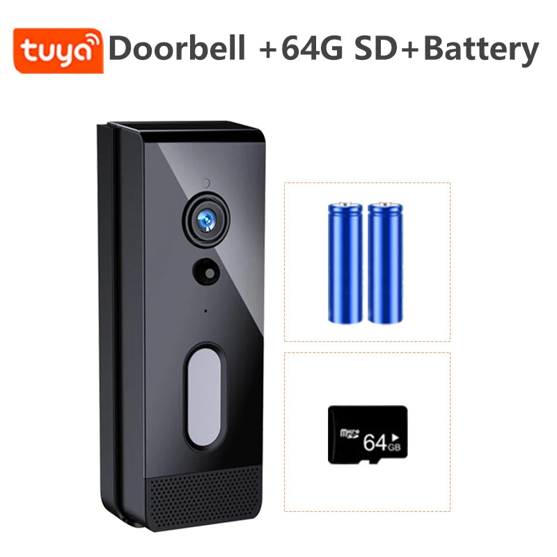 Tuya Smart Home Doorbell Camera &ndash; 1080P HD Video Intercom Option 7 / AU Plug