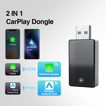 2in1 Wireless CarPlay Adapter - Wired To Wireless CarPlay CP200HJ