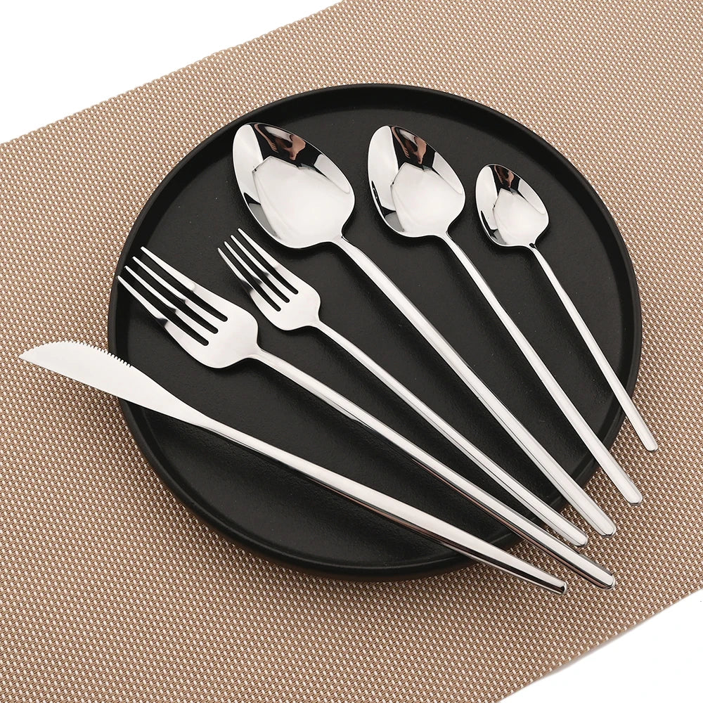 KNGZI 32Pcs Cutlery Set &ndash; Eco-Friendly Stainless Steel Flatware