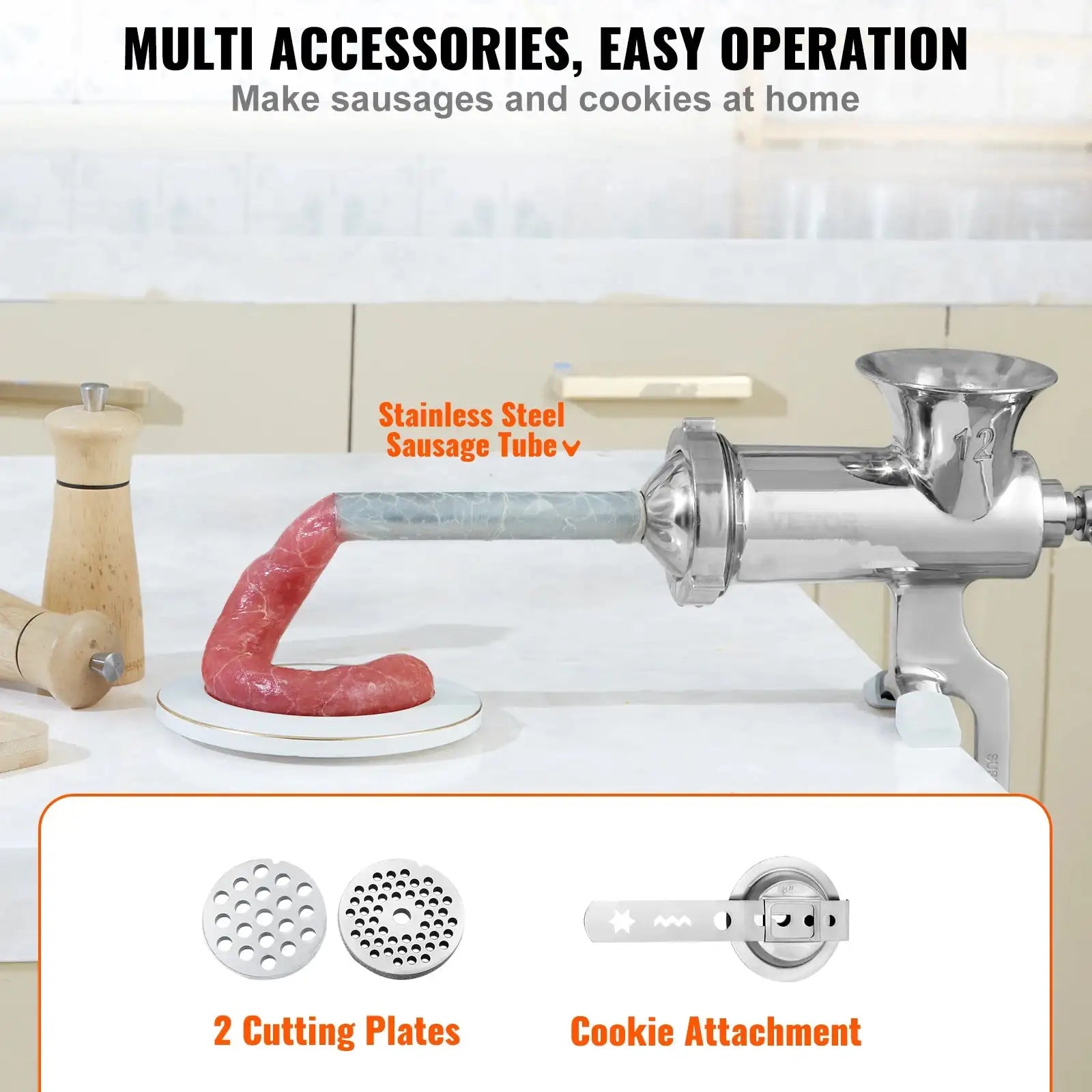 304 Stainless Manual Meat Grinder Table Clamp