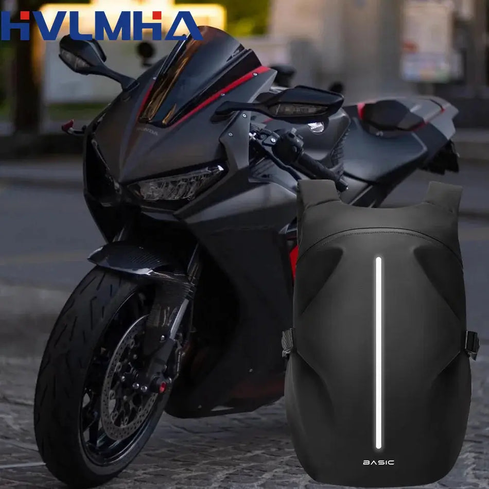 Riding Backpack Motorcycle Helmet Backpack Female Motorcycle Rider Waterproof Travel Bag Men's Large Capacity by InterCyprus Trading Ltd