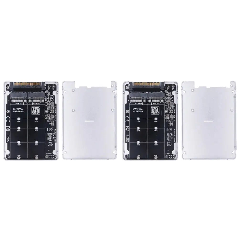 M.2 NVMe SATA To U.2 PCIe Adapter 2 In 1 NGFF SFF8639 2pcs With Case