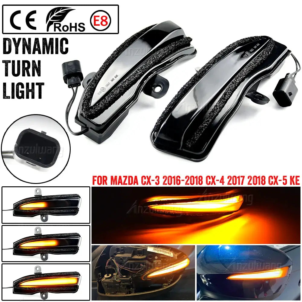 Dynamic LED Turn Signal Lights For Mazda CX-3 CX-4 CX-5 by InterCyprus Trading Ltd