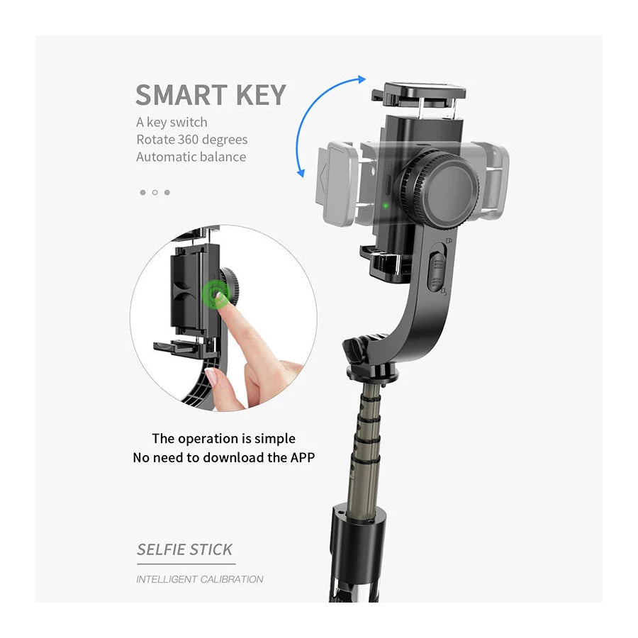 CrownQu Handheld Gimbal Stabilizer &ndash; Smooth 1-Axis Stabilization