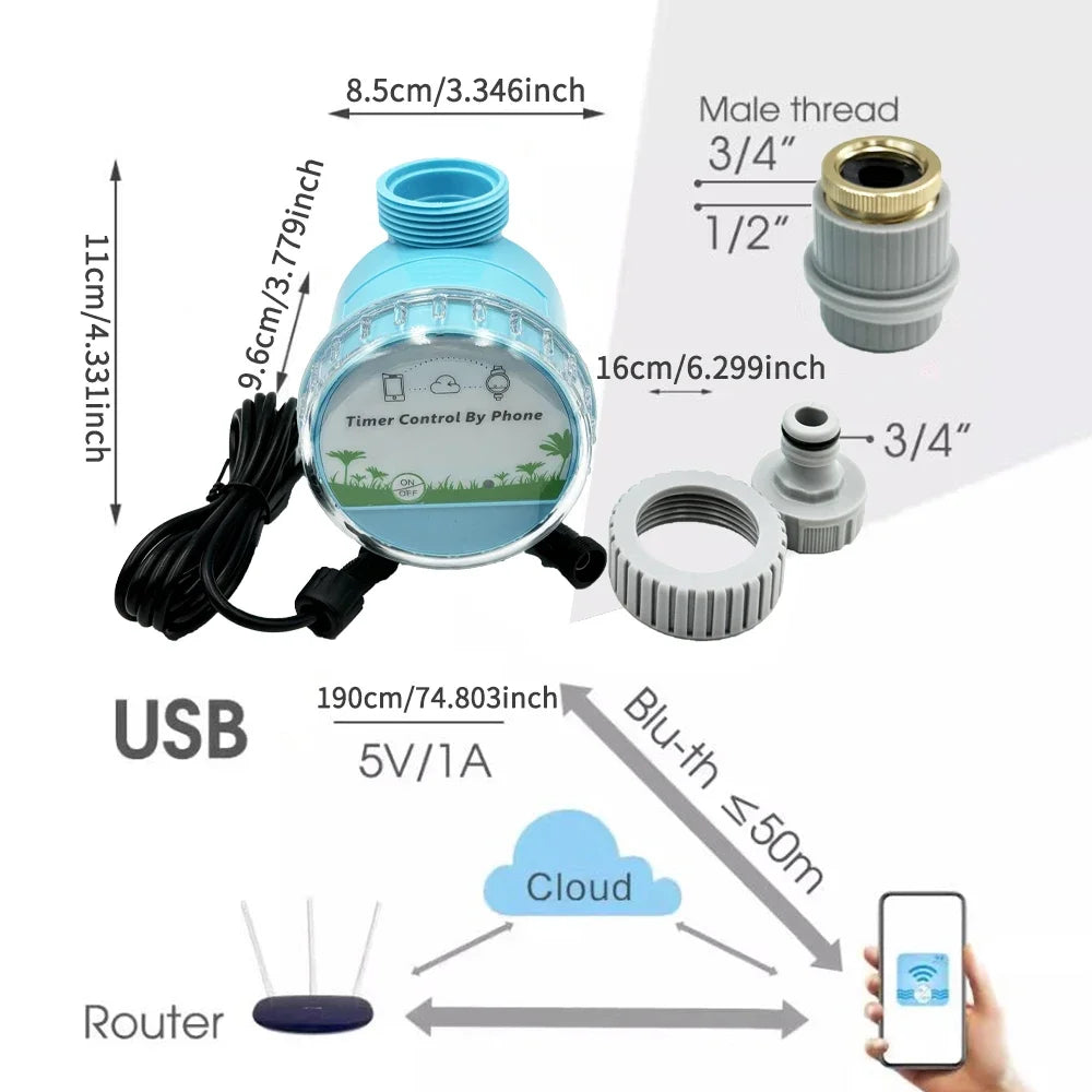 WiFi Wireless Garden Water Timer &ndash; Smartphone Remote Control