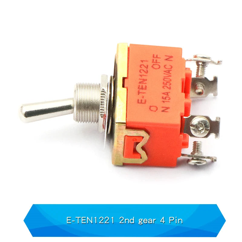 Toggle Switch Rocker Switches E-TEN1021 E-TEN1121 E-TEN1122 E-TEN1221 E-TEN1321 E-TEN1322 &ndash; Self-Locking Waterproof Design 1221
