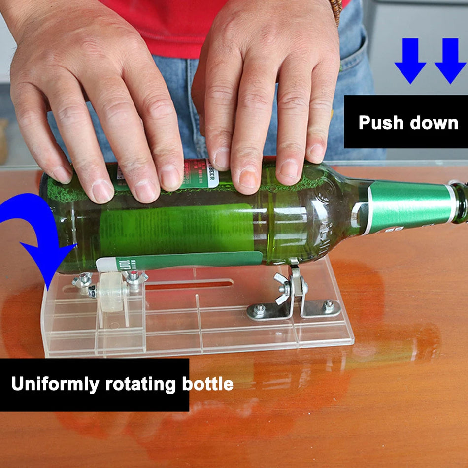 Universal DIY Γυαλί μπουκάλι κόπτης ρυθμιζόμενα μεταλλικά γλυπτά κοπής μηχάνημα κρασιού μπουκάλια χειροτεχνία διακοσμητικά εργαλείο κοπής γυαλιού