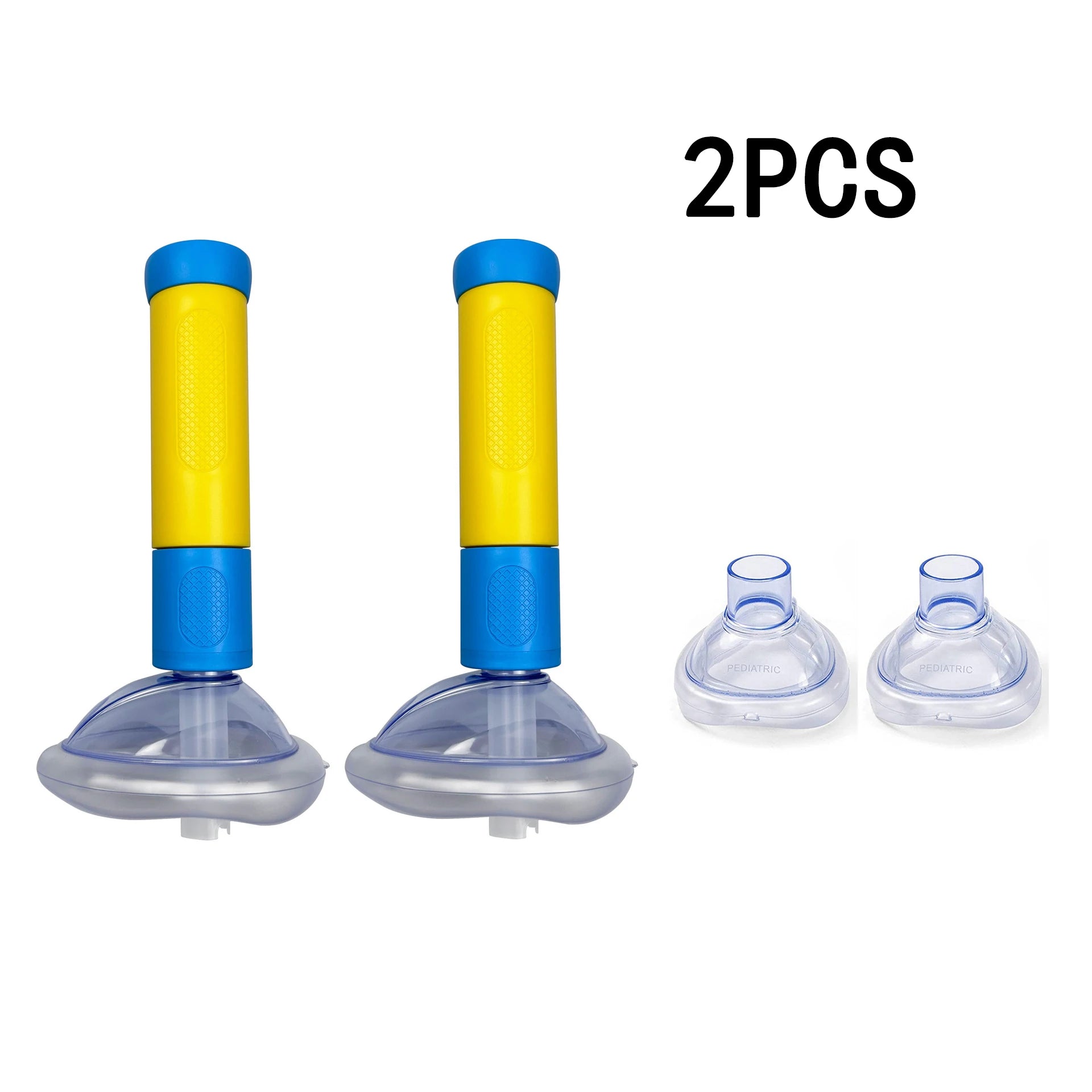 Portable Anti-Suffocation Rescue Mask - Dual Size Suction 2 PCS Yellow