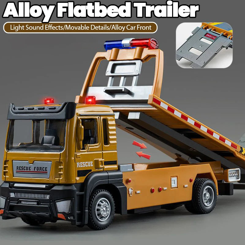 Alloy Truck Model 1/32 Diecast Flatbed &ndash; Sound And Light