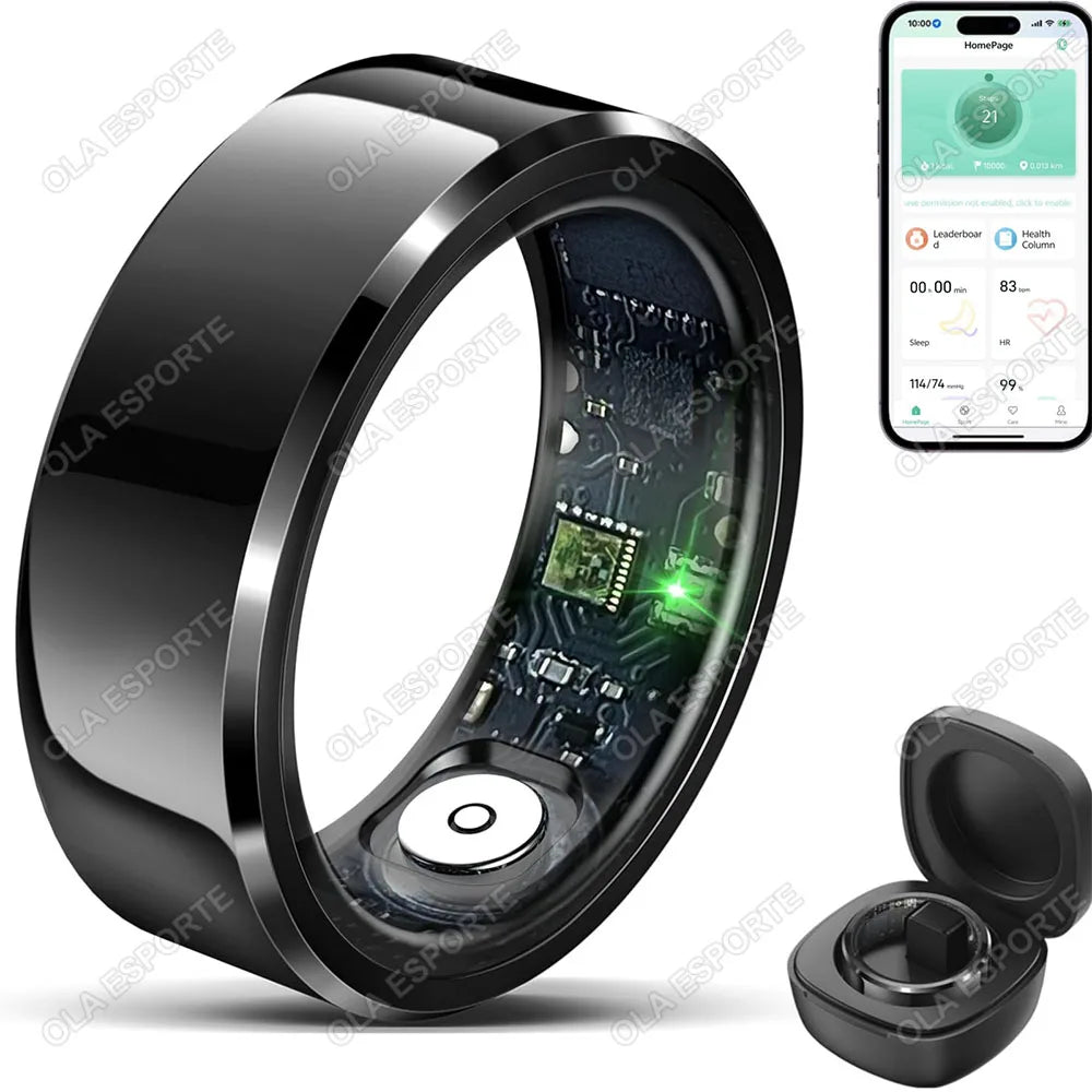 2025 Smart Ring for Xiaomi - Heart Rate &amp; Blood Oxygen Monitor, Waterproof, Multi-Sport Mode