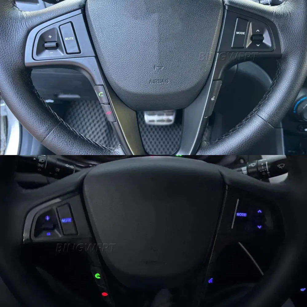 Steering Wheel Button Piano Black For Hyundai VERNA SOLARIS 2010-2015 Audio Volume Music Cruise Control Switch With Backlight by InterCyprus Trading Ltd