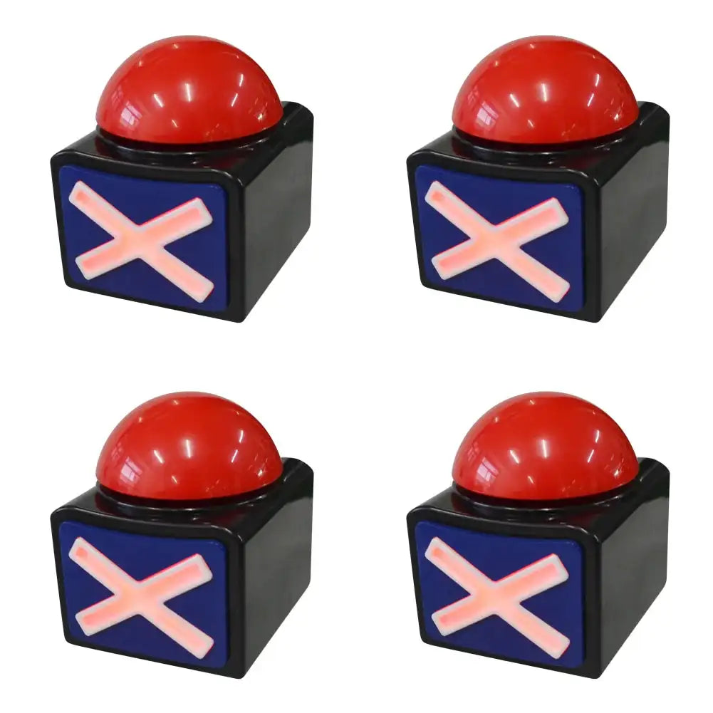 Red Buzzer Button Box With Sound And Light For Game Shows 4PCS