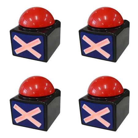 Red Buzzer Button Box With Sound And Light For Game Shows 4PCS