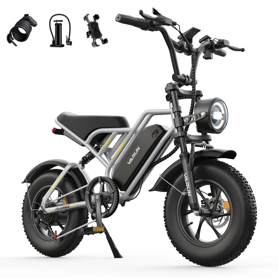 VARUN Plorer E Bike 250W, 48V 13Ah, Αλουμινένιο Σκελετό, Παχύ Ελαστικό