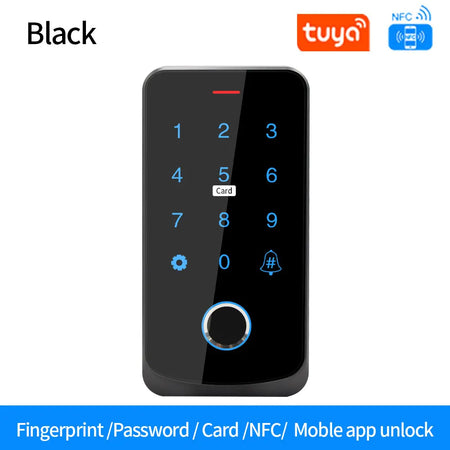 TF9-MF-W &ndash; IP65 Waterproof Touch Screen Fingerprint TF9-tuya Black