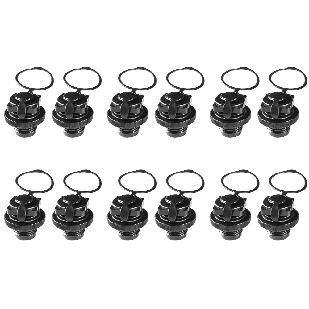 10-80P Air Valve Nozzle Caps for Inflatable Boat Kayak Raft Mattress Airbed Inflatable Pump Adapter for SUP Board mattress valve 12PCS / CN (Origin)