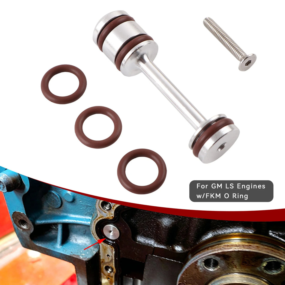 Ölabweiser-Stange und Front-Galerie-Stecker aus Billet-Aluminium für GM LS Gen III IV