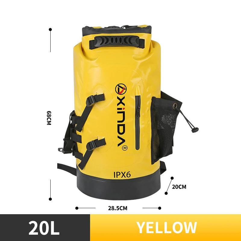 Xinda Outdoor Mountain Stream Bag &ndash; Compact Waterproof Pack 20L Yellow