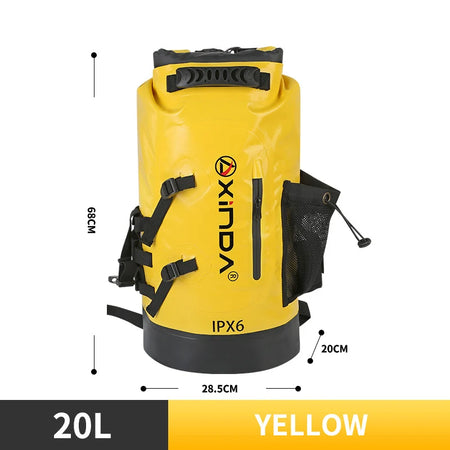 Xinda Outdoor Mountain Stream Bag &ndash; Compact Waterproof Pack 20L Yellow